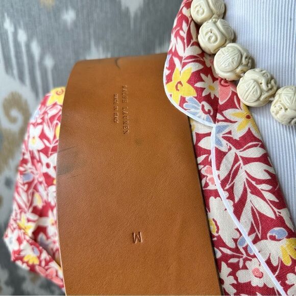 Ralph Lauren Italian Distressed Roughout Tan Suede Southwestern Utility Hip Belt - Picture 5 of 16